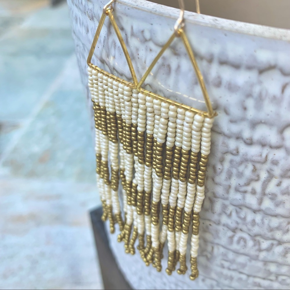 Mason Street Designs Gold & Ivory Earrings
